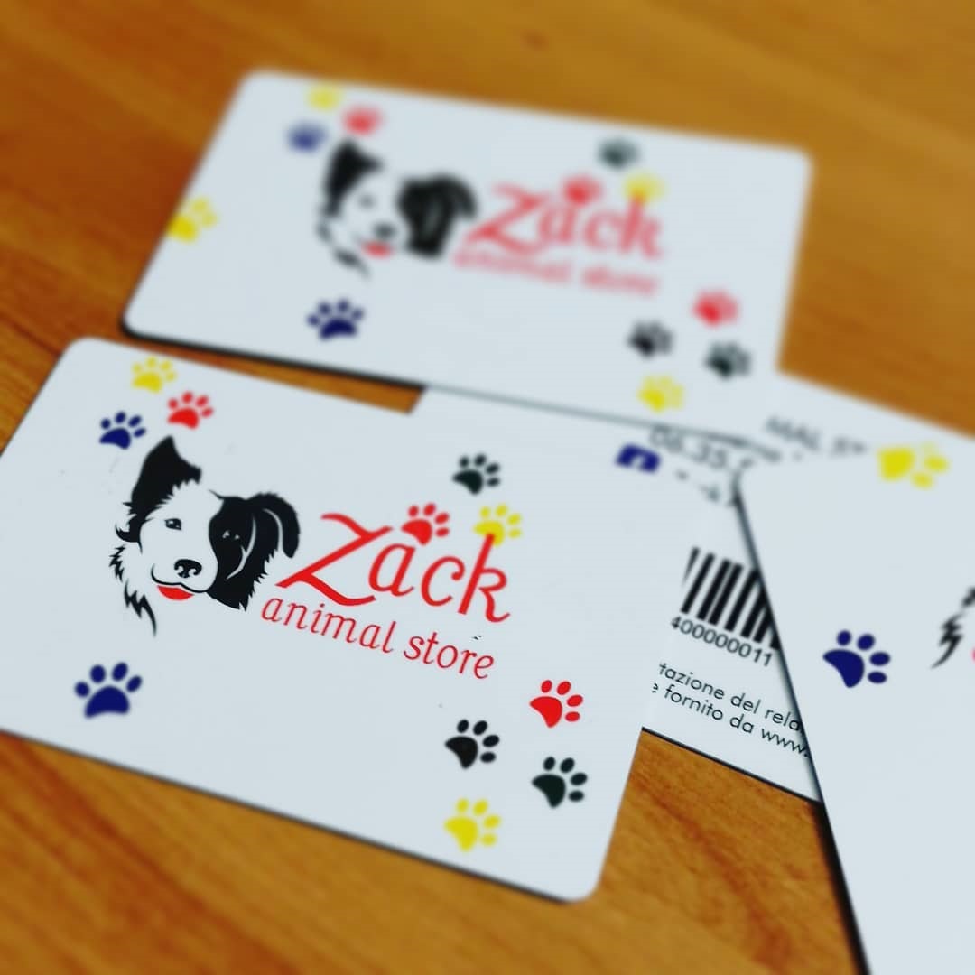 Fidelity card personalizzata per negozio di animali